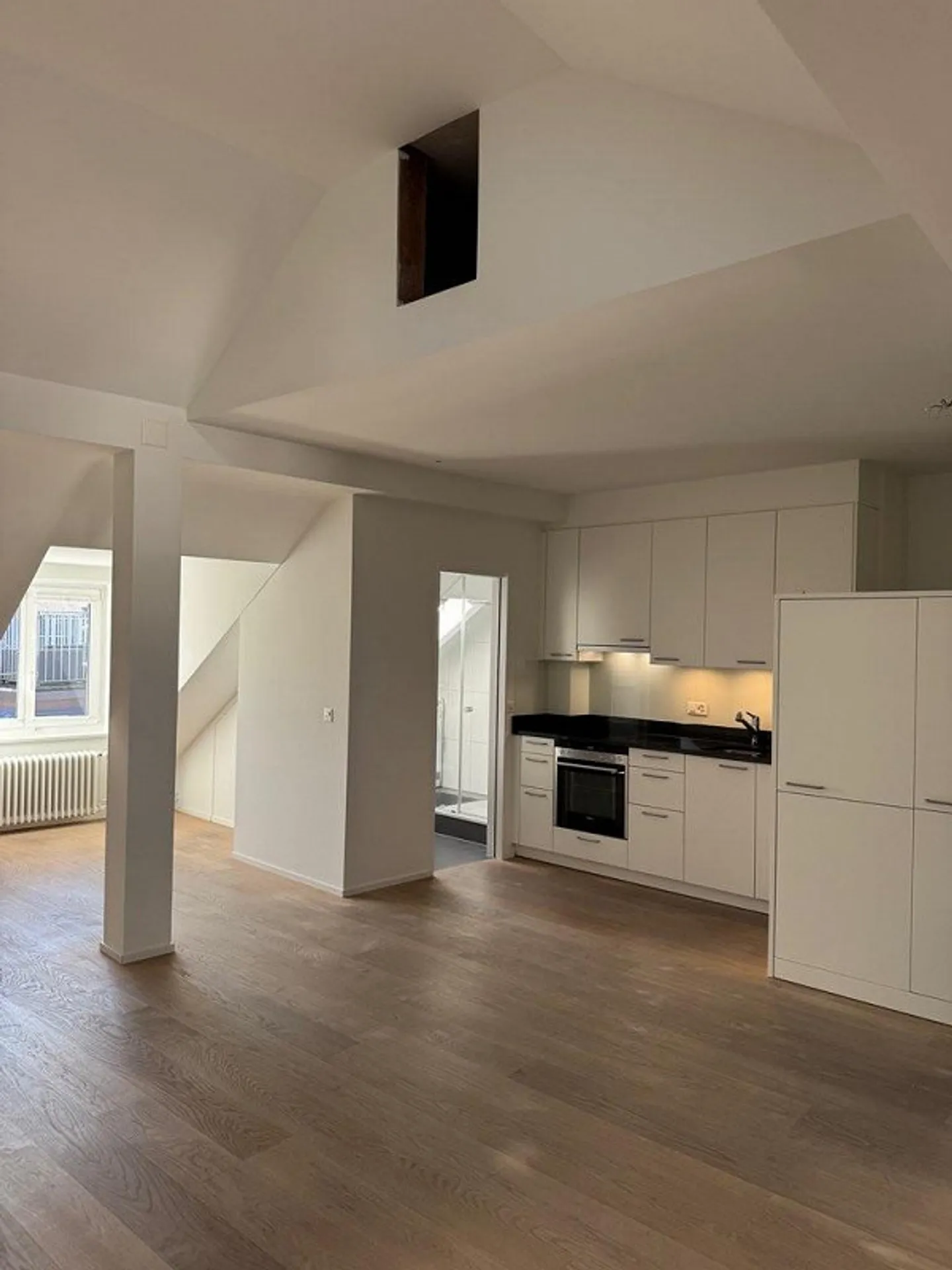 Appartement loft rénové de 1,5 pièce au-dessus des toits de Zurich - Photo 2 sur 8