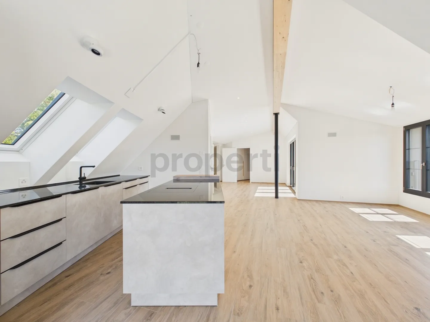 Penthouse apartment directly at the edge of the forest with a view of Lake Zurich, Minergie standard and free cooling - Photo 6 of 13
