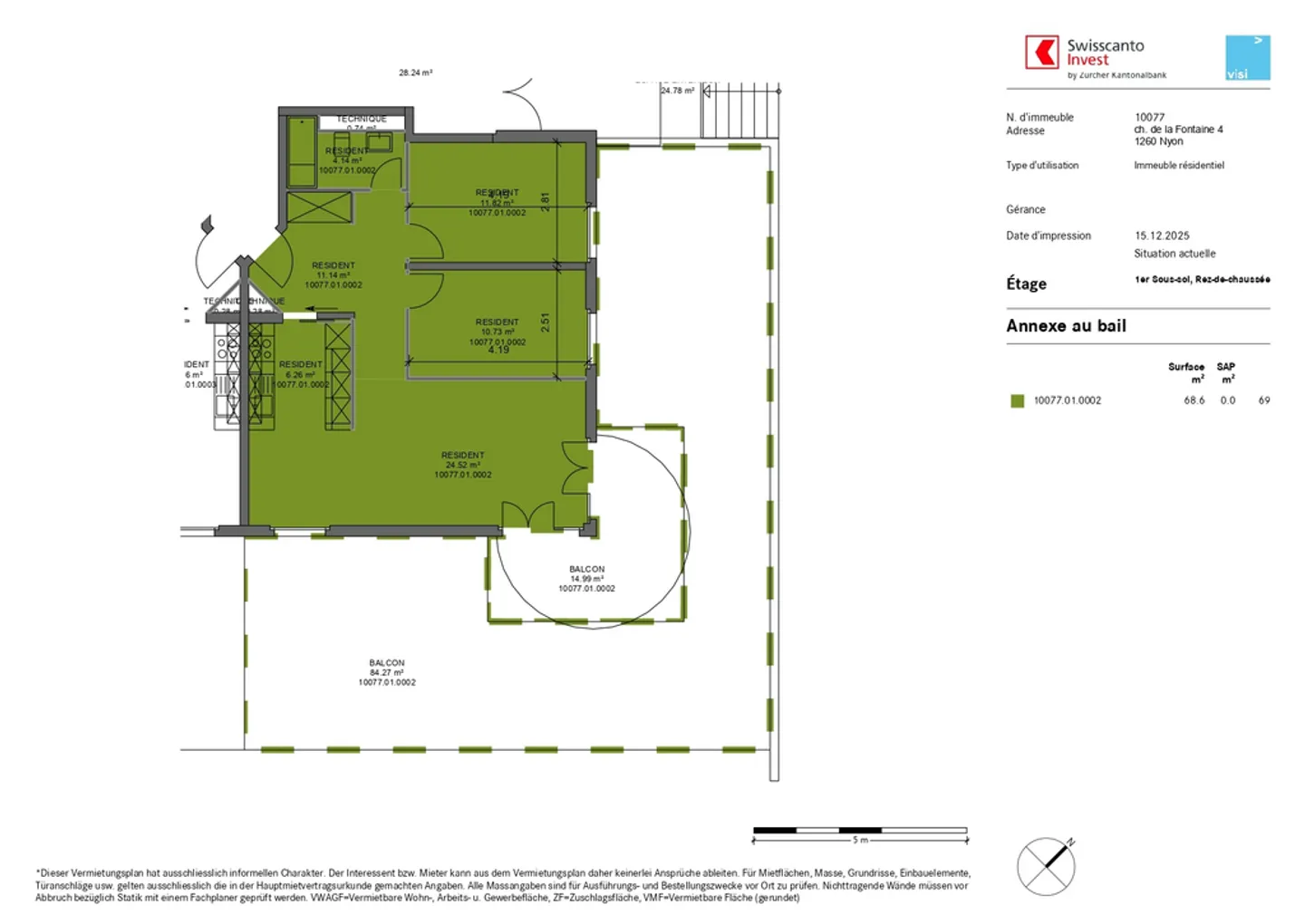 Appartement 3 pièces - Photo 2 sur 2