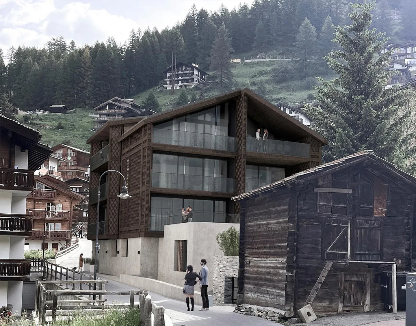 Projet de chalet entièrement approuvé à Zermatt, vue panoramique sur le Cervin - Photo 1 sur 8