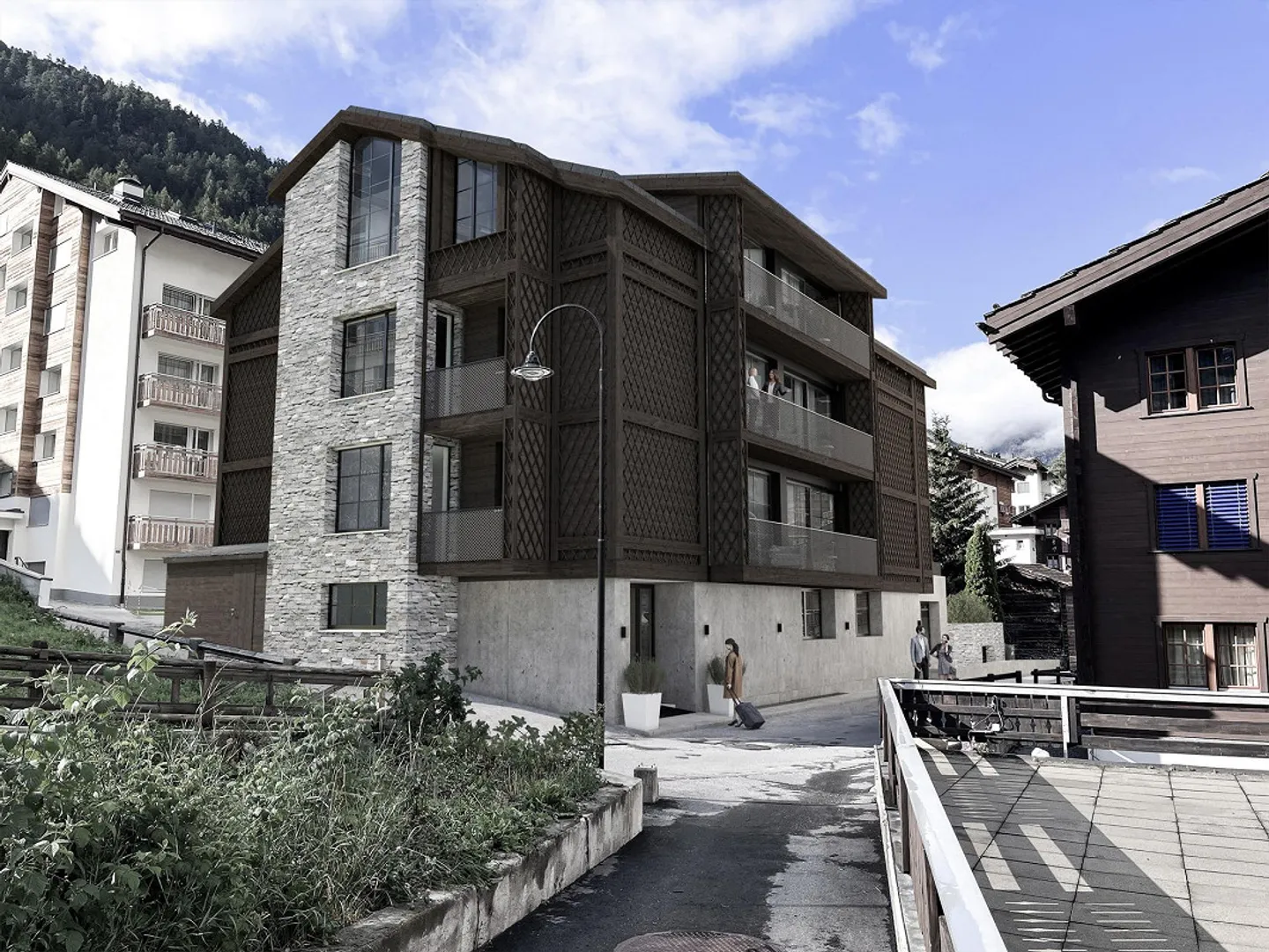 Projet de chalet entièrement approuvé à Zermatt, vue panoramique sur le Cervin - Photo 2 sur 8