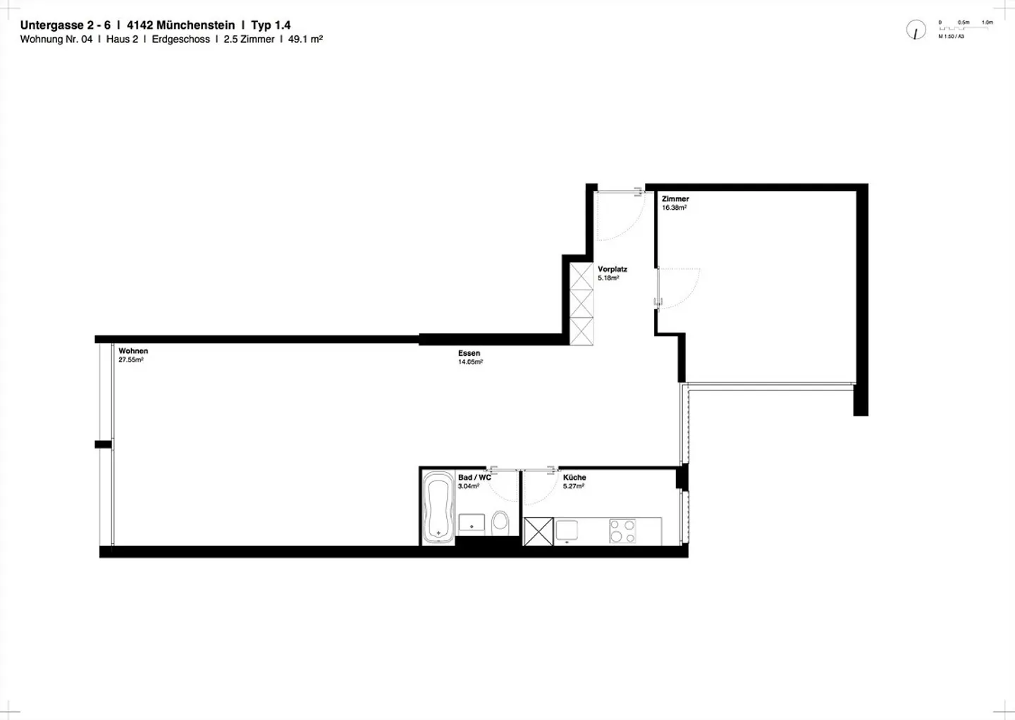 Belle appartement de 2,5 pièces dans un bon emplacement - Photo 8 sur 8