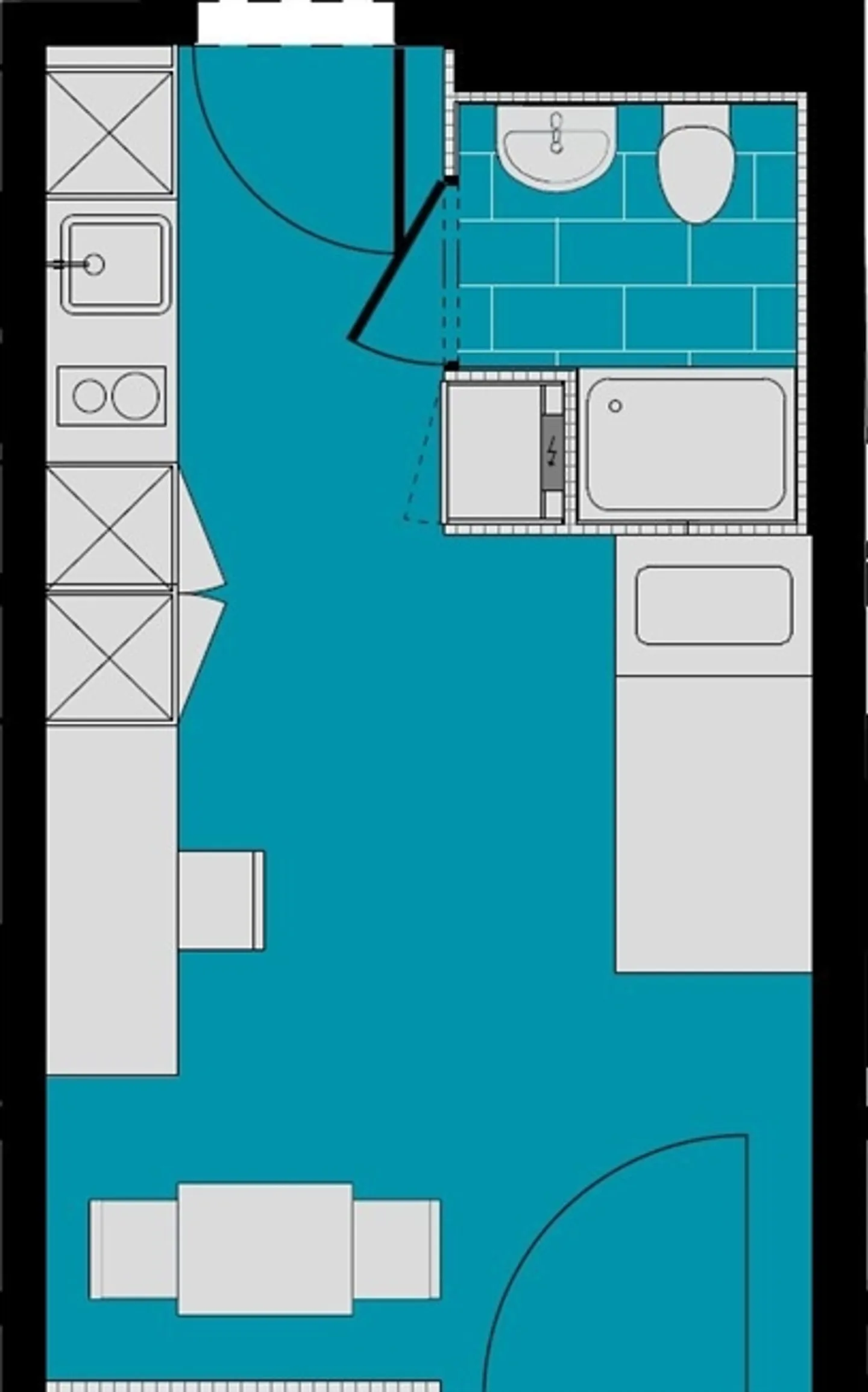 Monolocale in una residenza studentesca vicino alla stazione ferroviaria di Renens - Foto 6 di 7