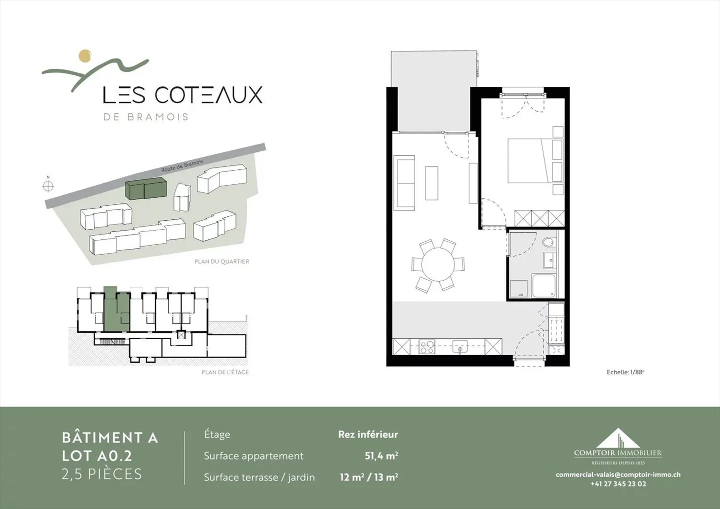 A louer magnifiques appartements de 2.5 pièces à Bramois - Photo 12 sur 13