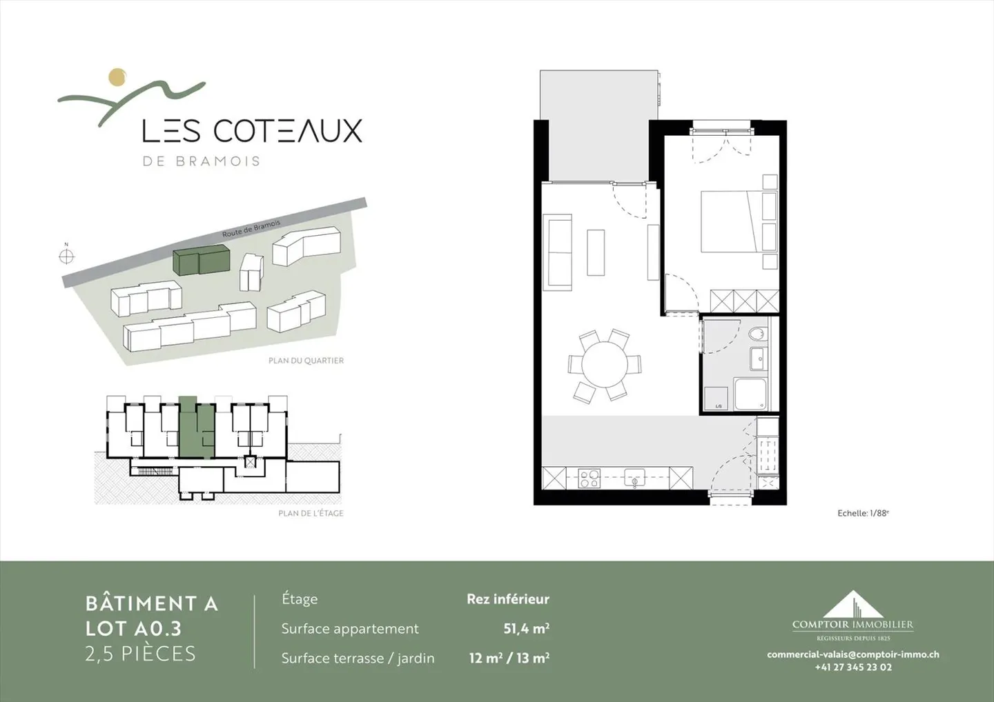 A louer magnifiques appartements de 2.5 pièces à Bramois - Photo 13 sur 13