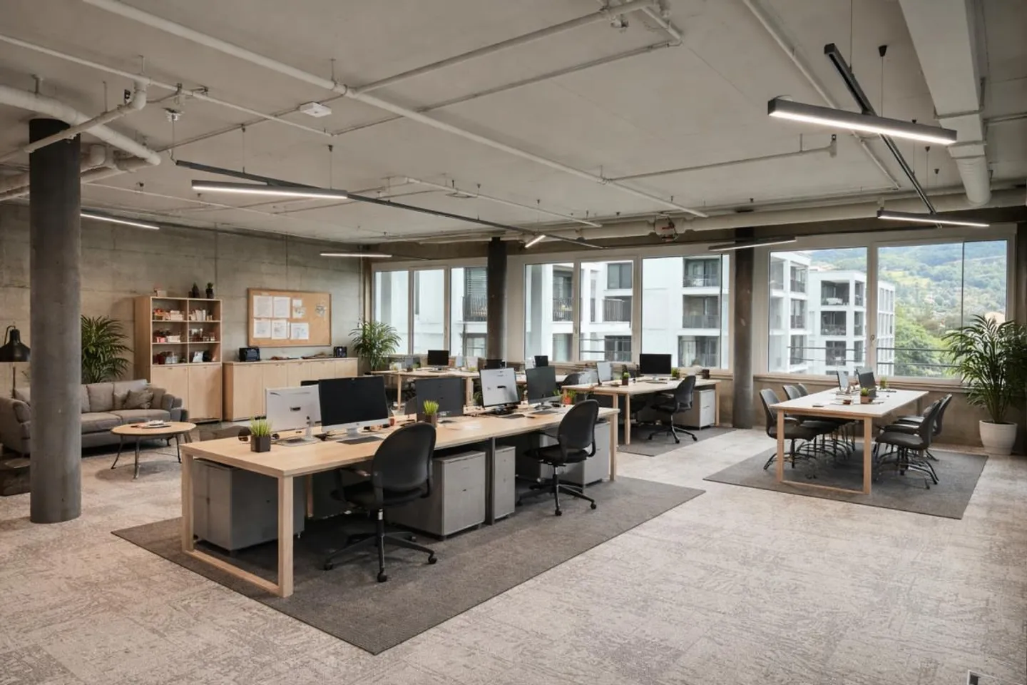 Spacious commercial space with 100 m² - versatile use in Vivo Aesch - Photo 1 of 7