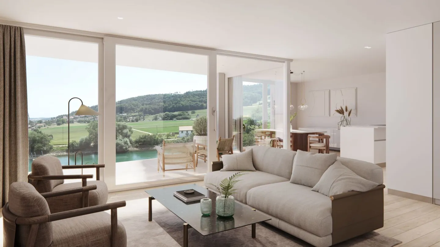 H6.1 I Premium 3.5-room apartment on the 6th floor with a wide view directly on the Aare - Photo 3 of 7