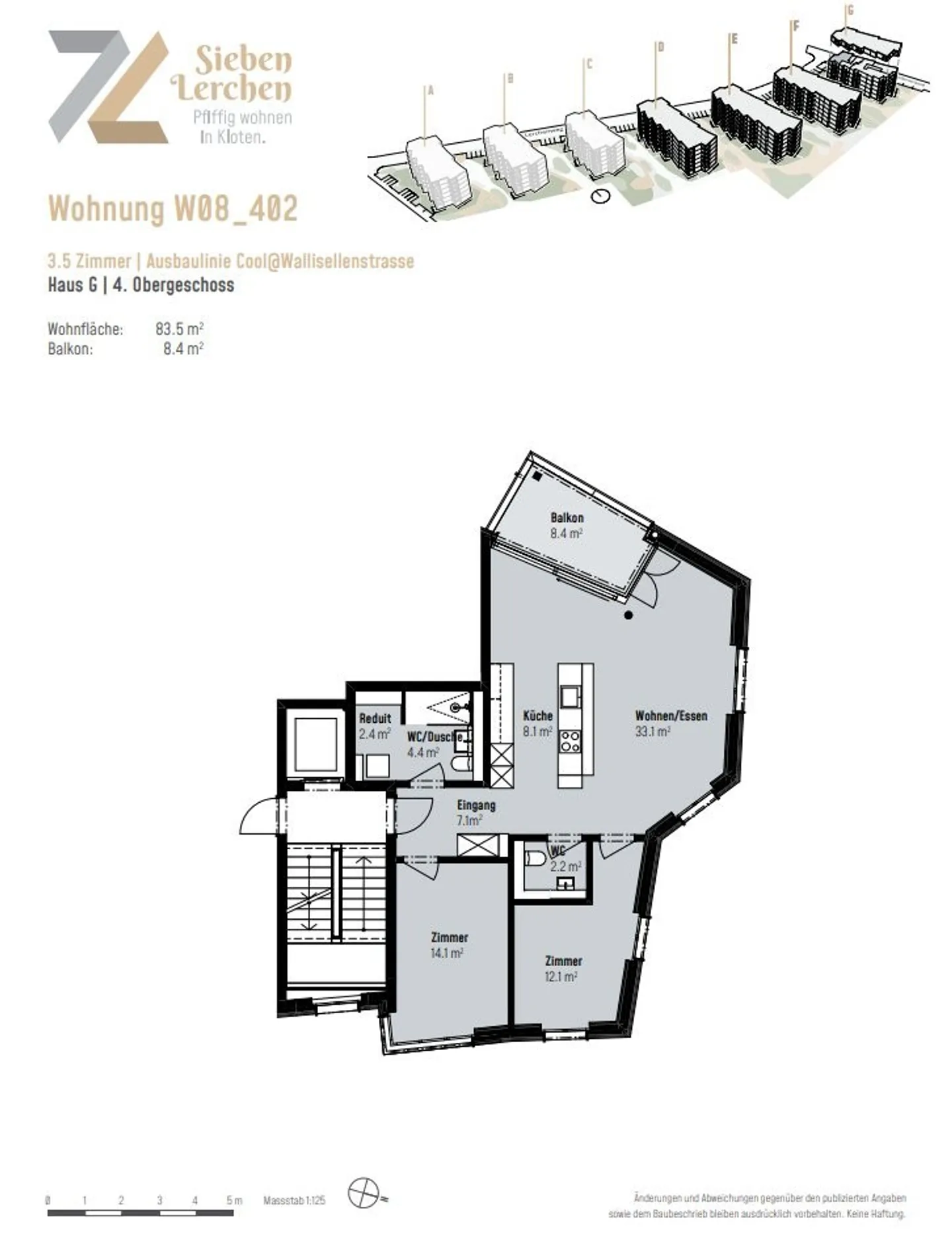 Modernes Apartment in Kloten - Foto 6 von 7