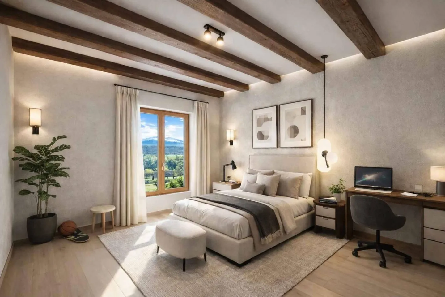 Magnifique maison de campagne avec charme, volume et vue sur les Alpes, rénovée - Photo 11 sur 13