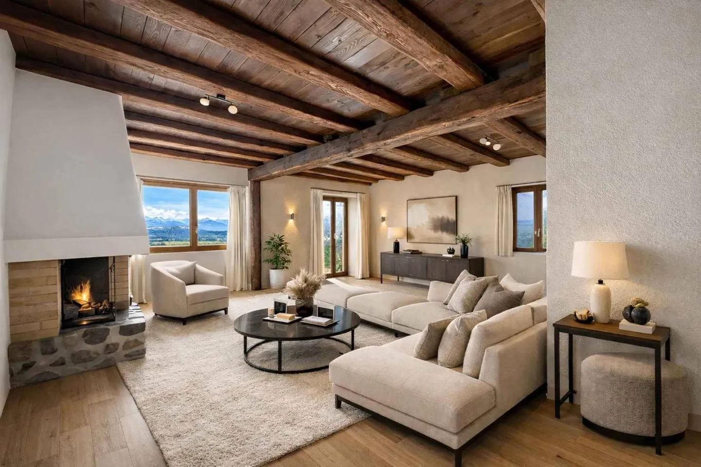 Magnifique maison de campagne avec charme, volume et vue sur les Alpes, rénovée - Photo 9 sur 13