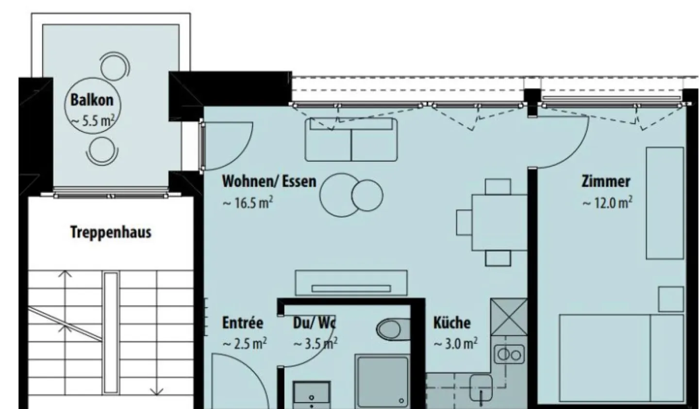 Appartement moderne 2.5 pièces - Photo 8 sur 8