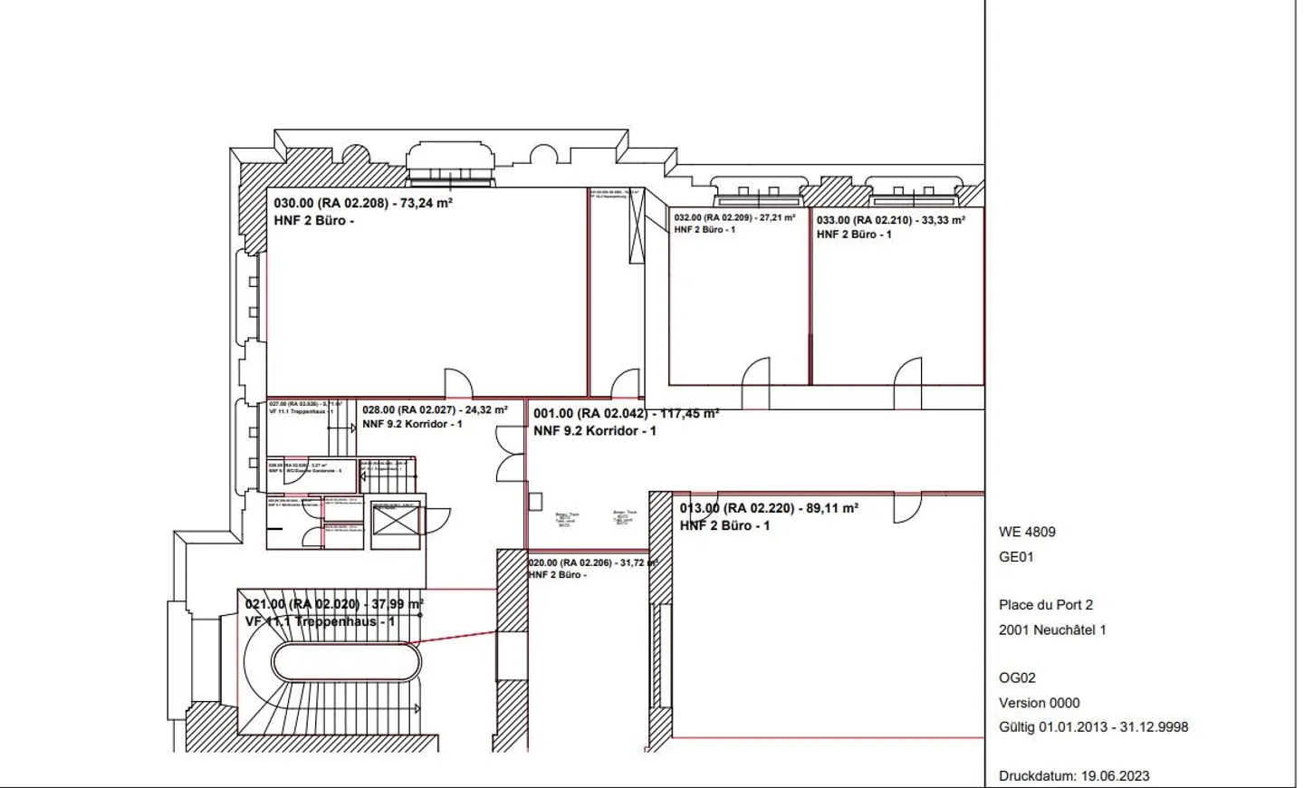 Helles 73 m² Büro im Stadtzentrum von Neuchâtel - Ideal für administrative Tätigkeiten - Foto 4 von 4