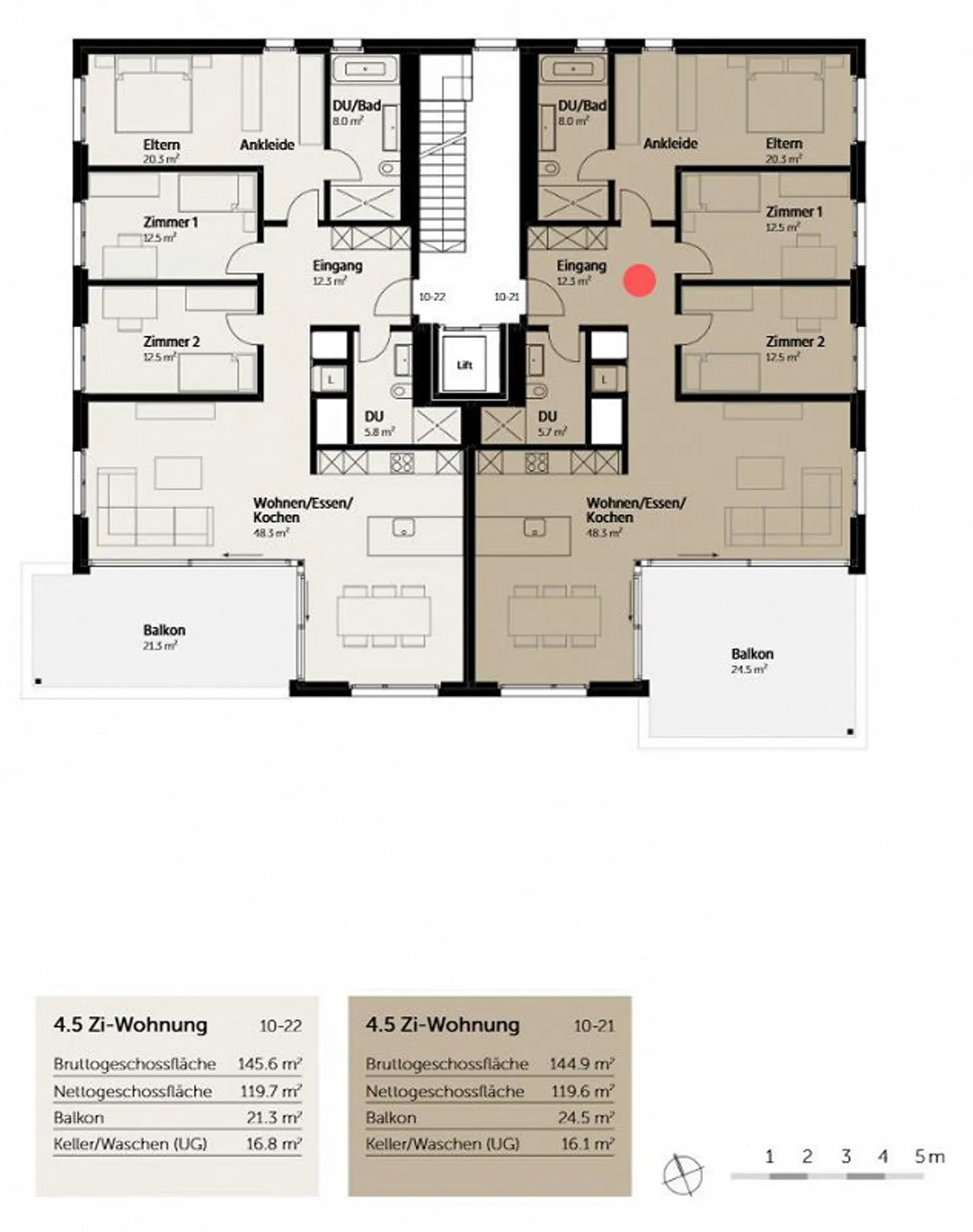Modern 4.5-room apartment in ownership standard in a central location - Photo 16 of 16