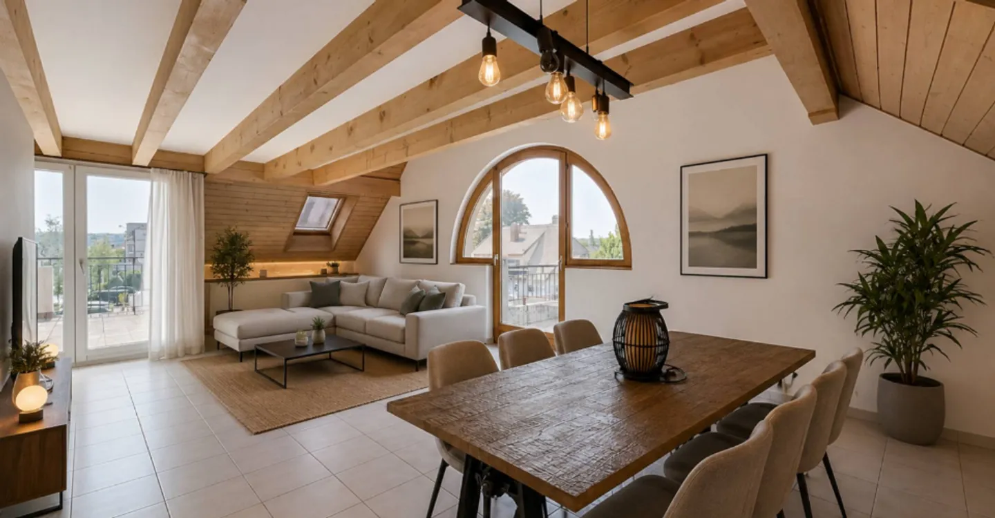 Duplex-Attikawohnung mit Terrasse und Balkon - Foto 2 von 11
