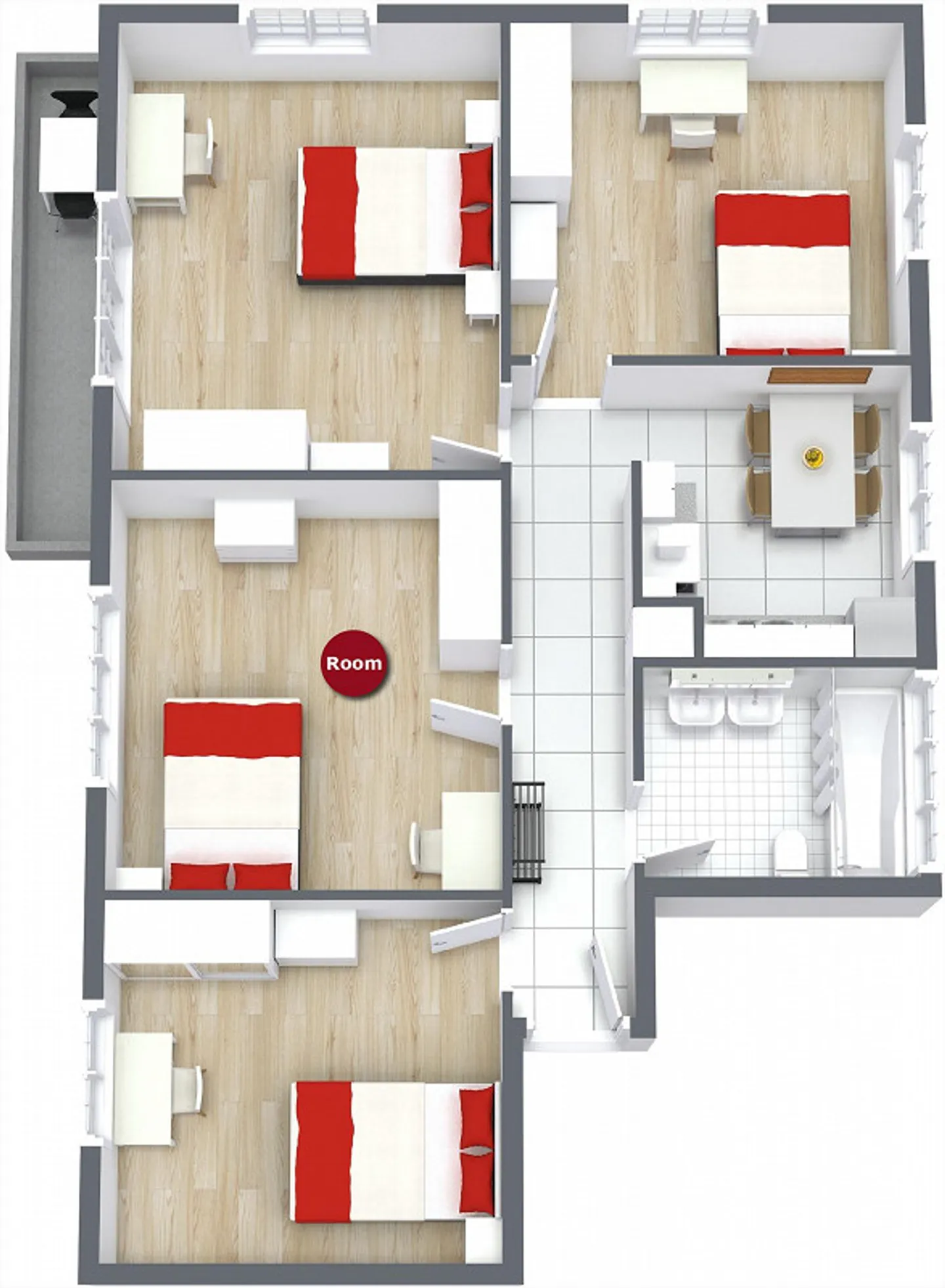 VISITE EN LIGNE Chambre Partagée - Photo 9 sur 9