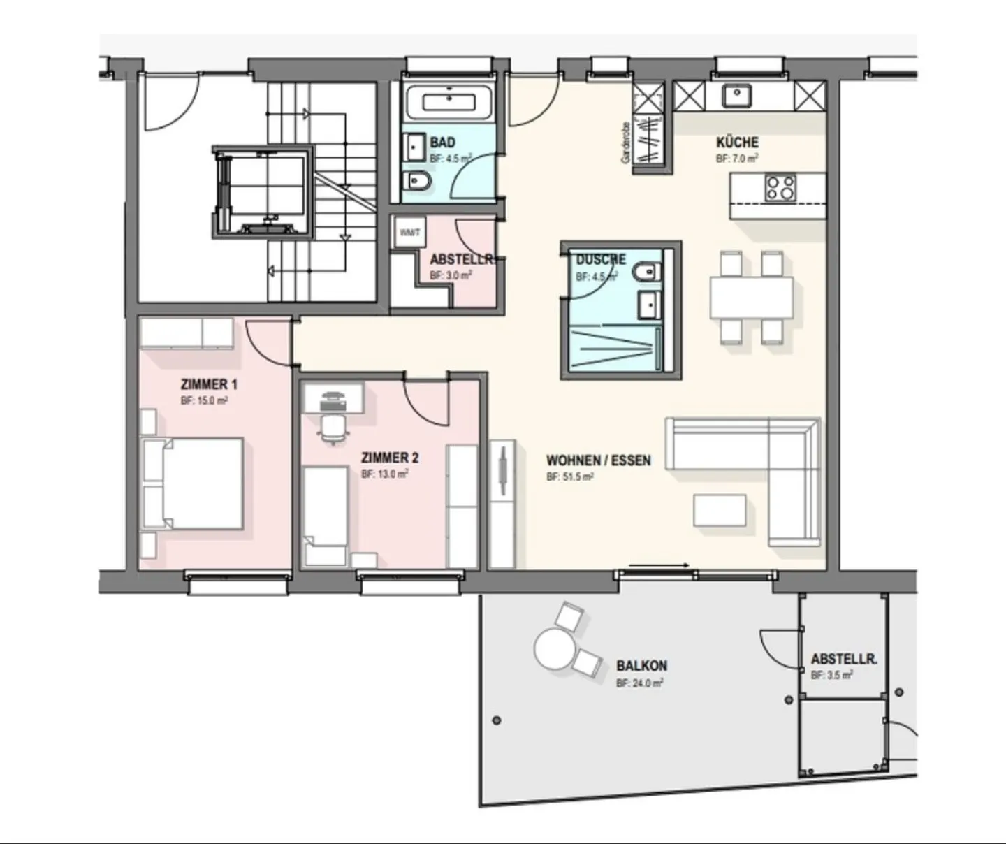 APPARTEMENT 3½ PIÈCES À KLOTEN (ZH), MEUBLÉ, TEMPORAIRE - Photo 6 sur 10