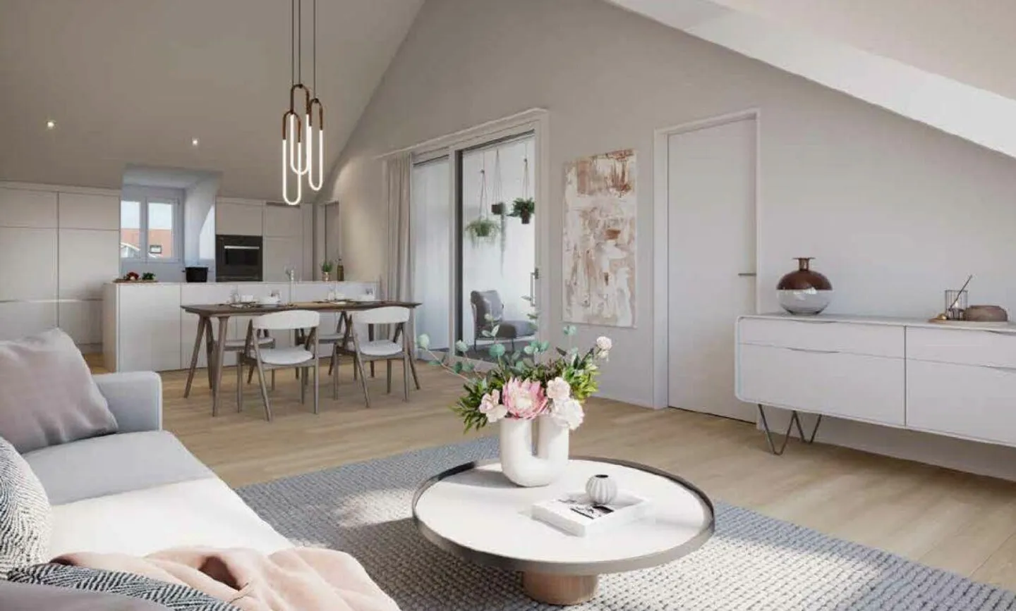 Appartement penthouse moderne de 3,5 pièces dans le nouveau projet « Im Feld » à Othmar... - Photo 1 sur 4