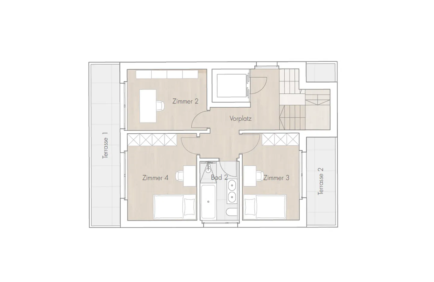 Nuova costruzione Dinkelbergstrasse, Appartamento 4 - Attico Maisonette - Foto 12 di 12