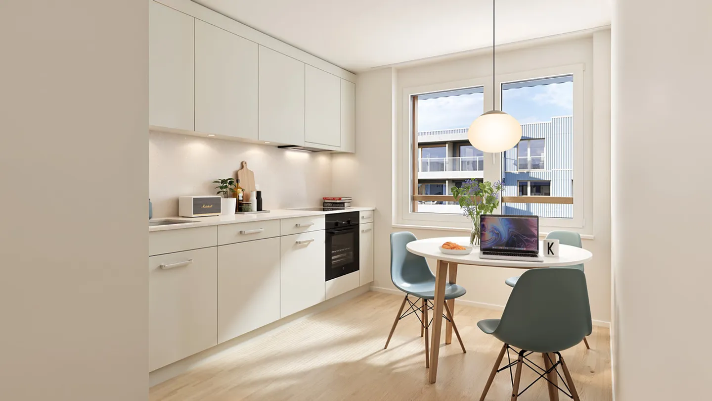 Calme, moderne, près de Berne 3.5 pièces pour se sentir bien - Photo 3 sur 9