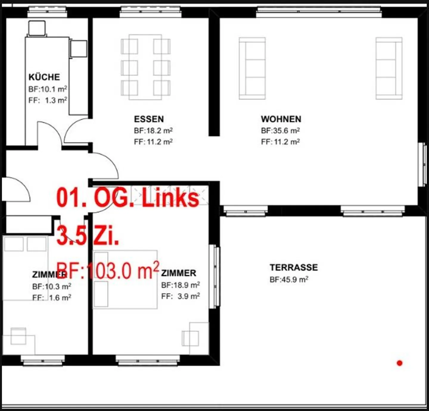 Bel appartement de 3,5 pièces à Aarau Rohr - Photo 9 sur 9