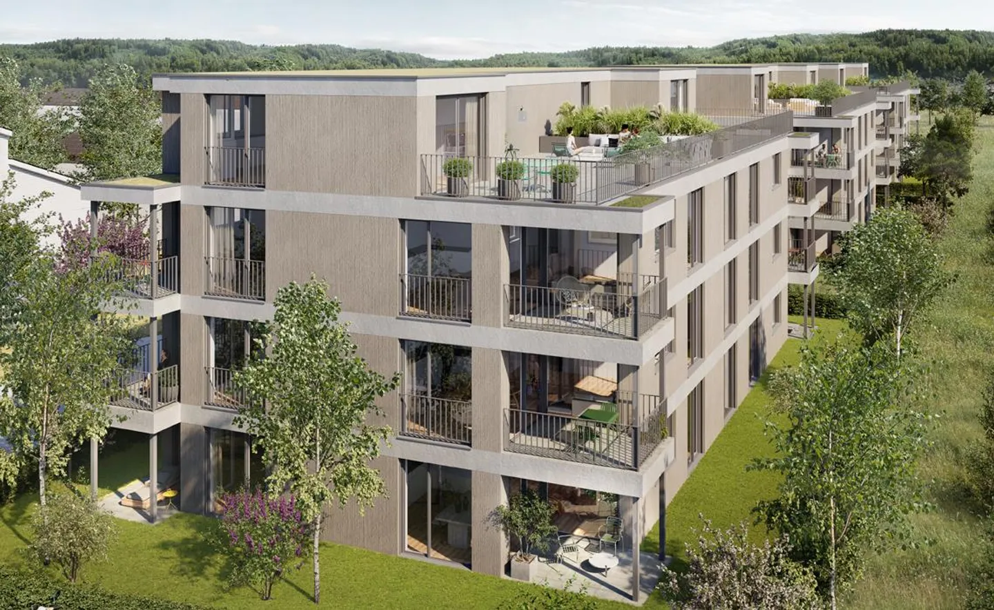Appartement de jardin 2,5 pièces dans un nouveau bâtiment avec jardin privé de 42 m² - première occupation - Photo 1 sur 16