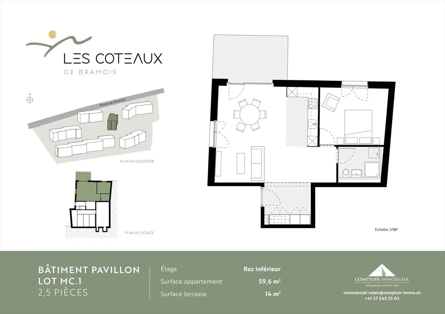 In affitto splendidi appartamenti di 2,5 locali a Bramois dal 01.04.2026 - Foto 7 di 13