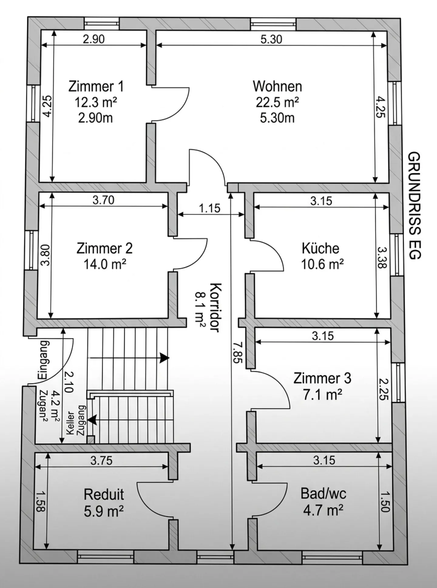 Geräumiges Zweifamilienhaus mit Potenzial - Foto 17 von 18