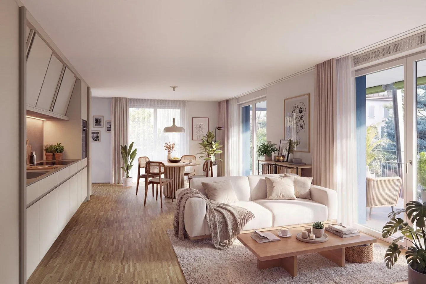 Erstbezug | Exklusive 3.5-Zimmer-Wohnung mit 30.5 m² Aussenfläche - Photo 2 of 4