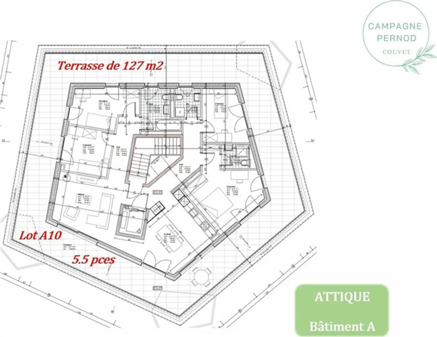 Nuovo appartamento di 4,5 stanze con balcone Campagna Pernod, Los A6 - Foto 20 di 20
