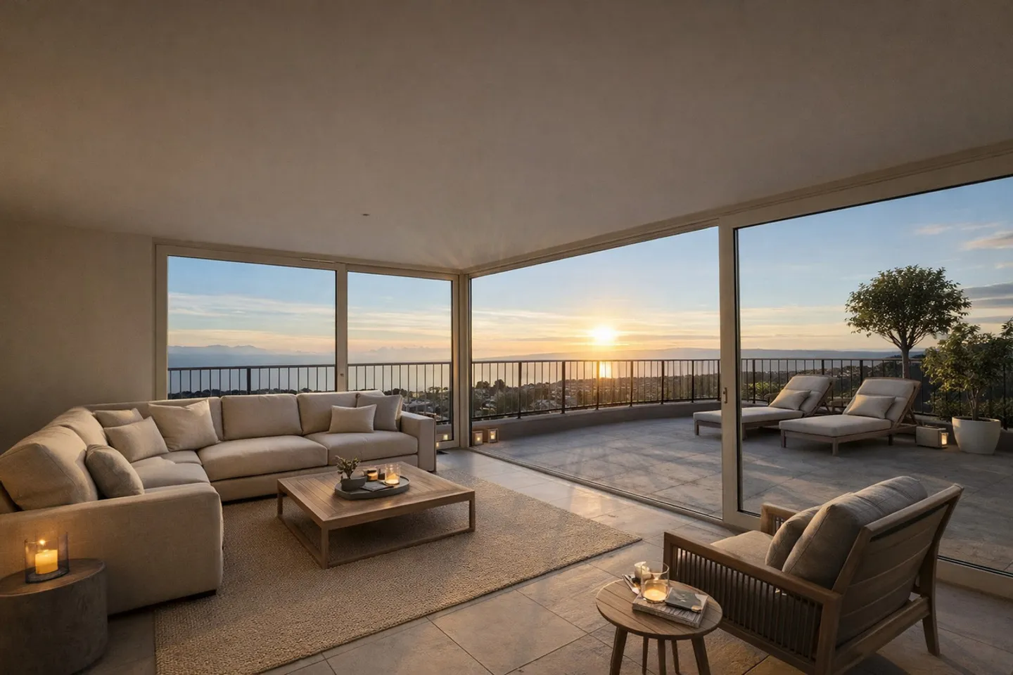 Neue Villa mit spektakulärem Panorama über den See in Lutry - Foto 3 von 12