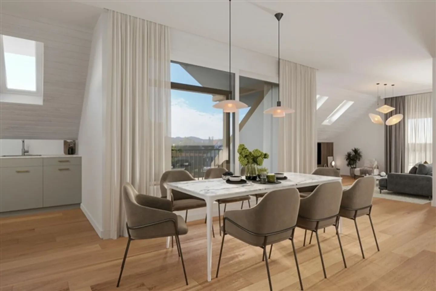 Charmante Appartement sous les toits au cœur d'Esslingen ZH - Photo 3 sur 8