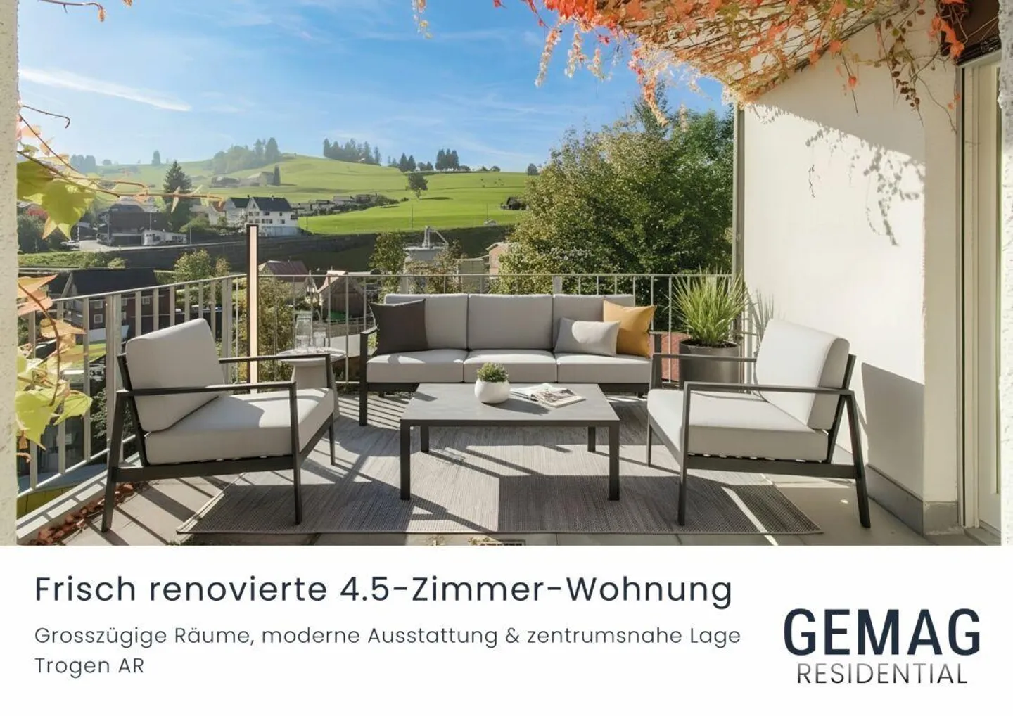 Stilvoll wohnen in Trogen AR - renovierte 4.5-Zimmer-Eigentumswohnu... - Foto 1 von 10