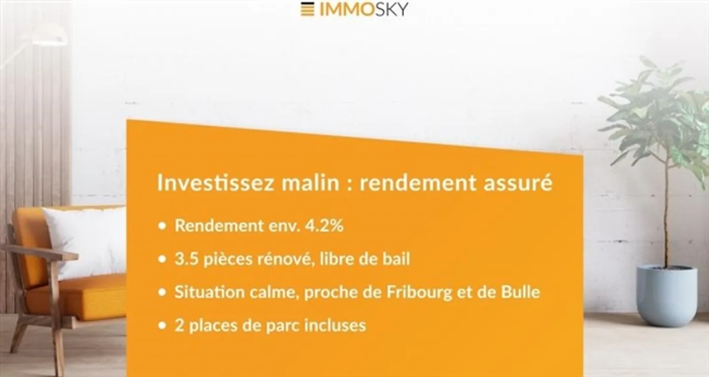 RESERVE – Yield approx. 3.8% 3.5 rooms renovated - Photo 1 of 5