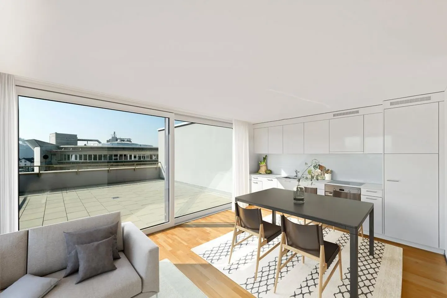 Stilvolle Attika Wohnung in Suhr - Foto 2 von 5