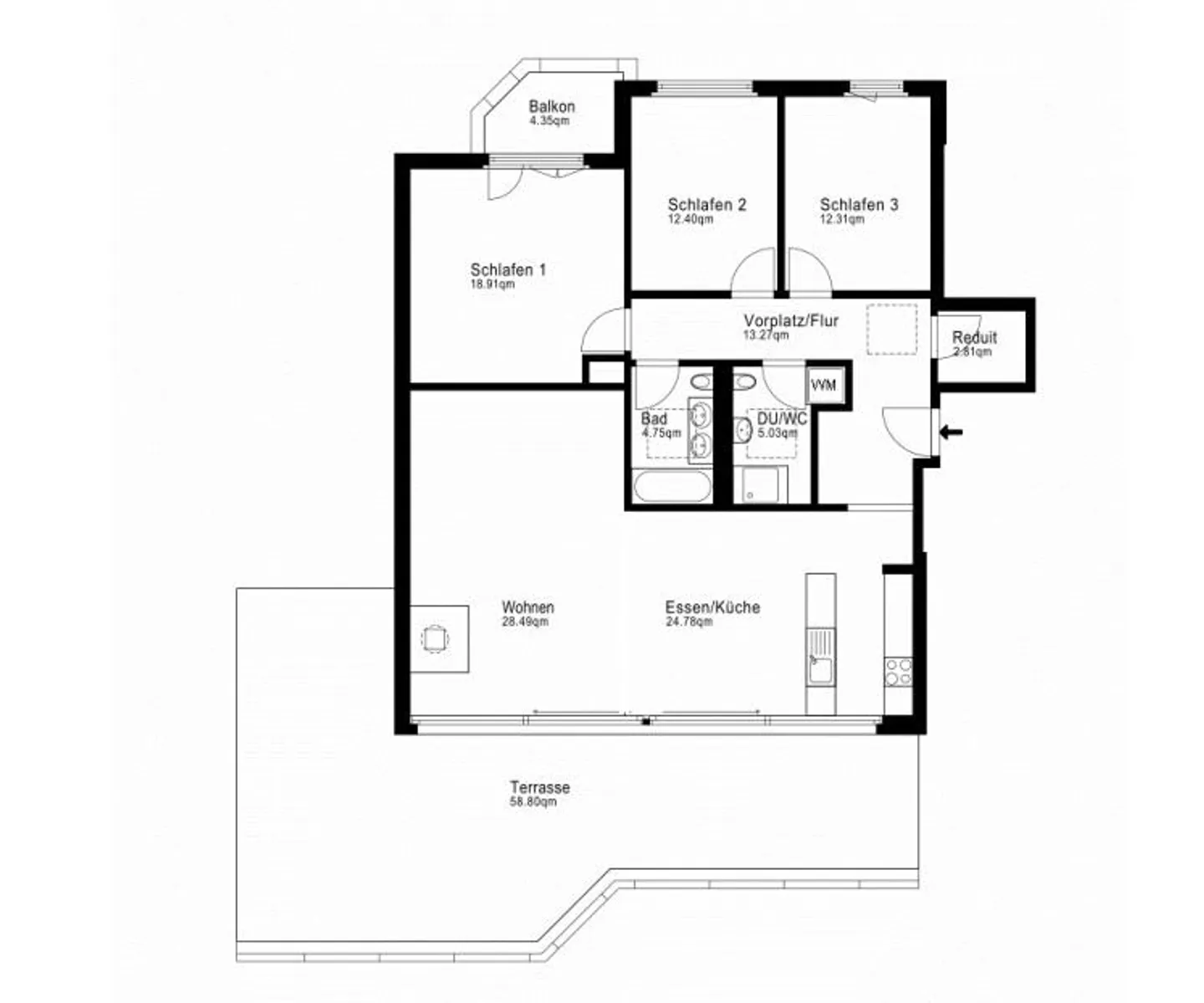 Appartement en attique de 4,5 pièces à Allschwil - Photo 6 sur 6