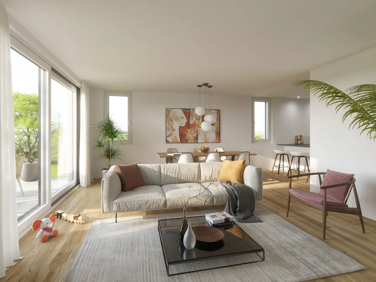 Nuovo progetto di costruzione Fasanenweg con due case a schiera di 6,5 stanze: Casa B - Foto 1 di 6