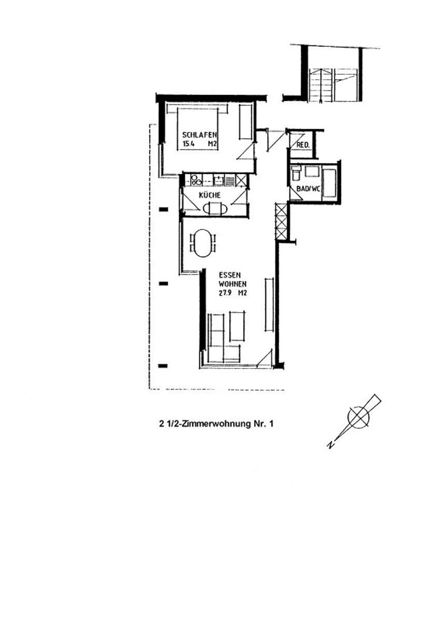 Renovated 2.5 Room Apartment in the Green - Photo 1 of 9