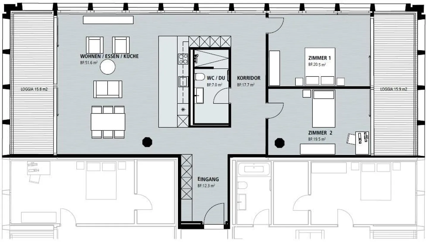 Bel et lumineux appartement de 3,5 pièces dans la zone Poly - Photo 13 sur 13