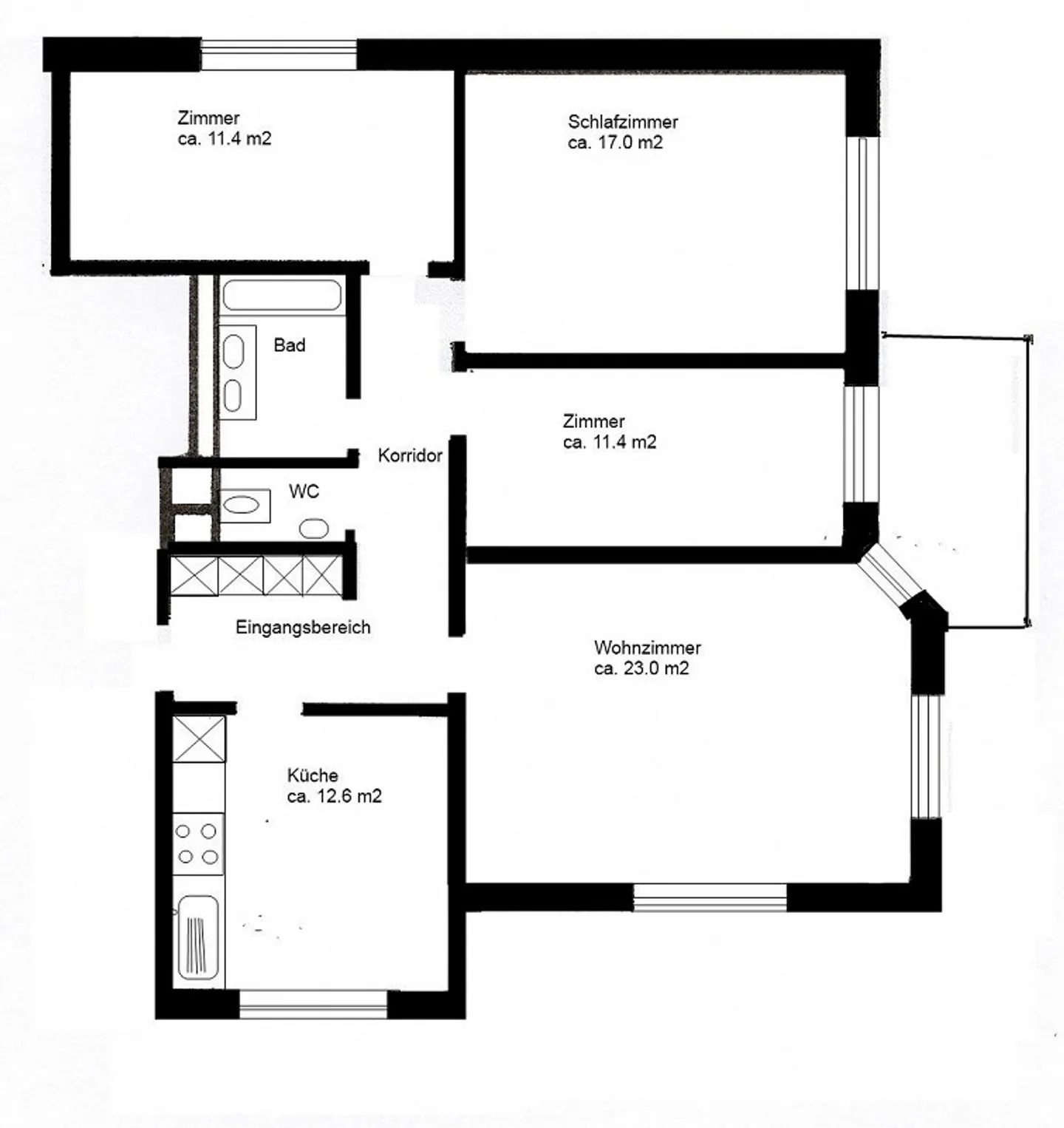 4.5-room apartment on the 1st floor for rent in 8047 Zurich - Photo 11 of 11