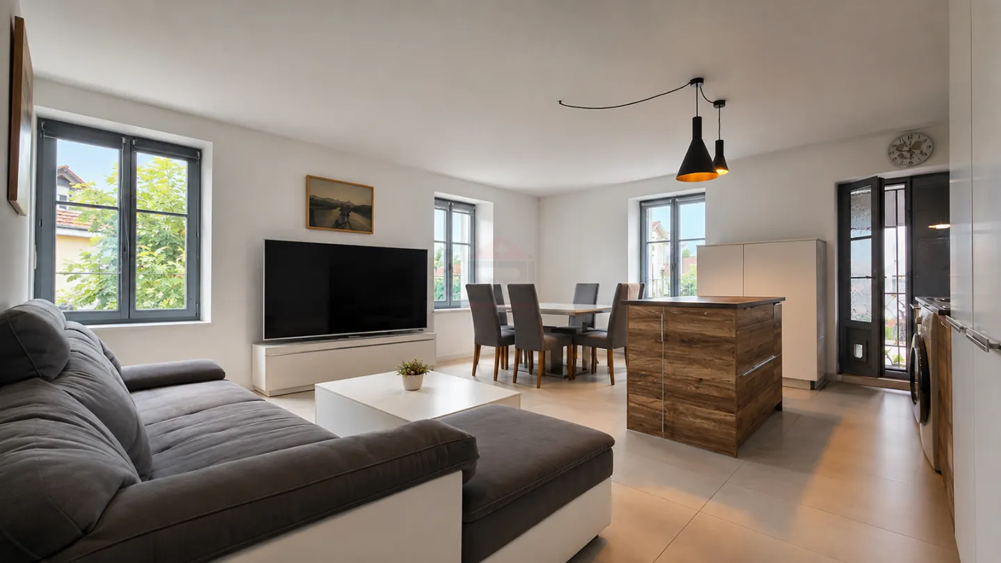 Zeitgemässes Apartment in La Plaine - Foto 1 von 6