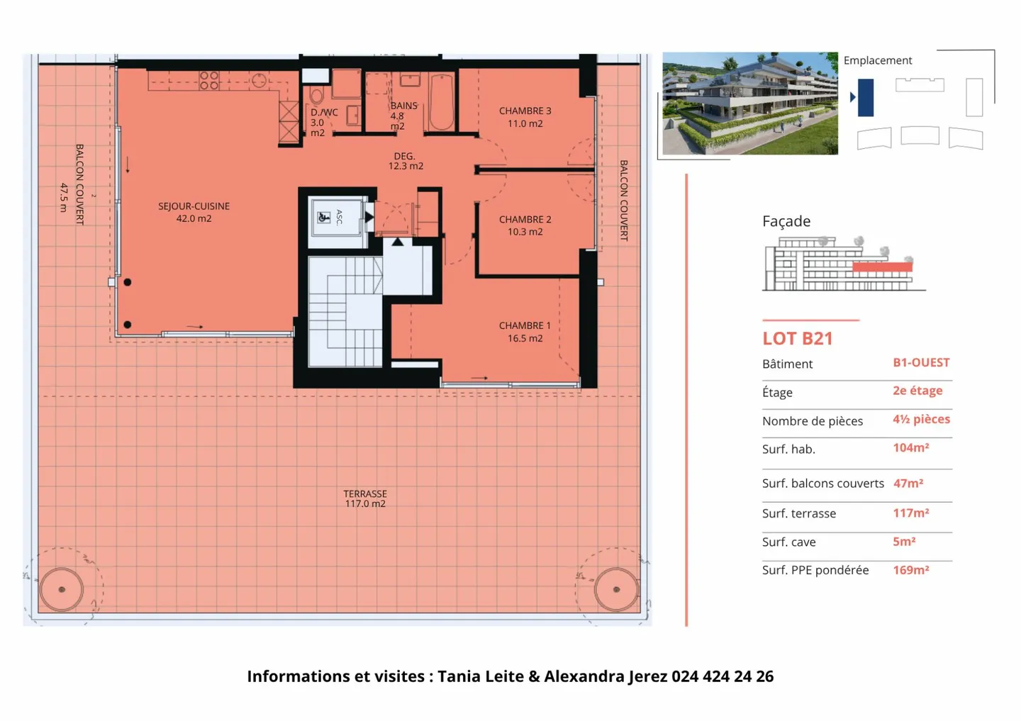 Lussuoso appartamento di 4.5 locali con terrazza di 117m2 e balcone di 47m2, ascensore privato - Foto 12 di 13