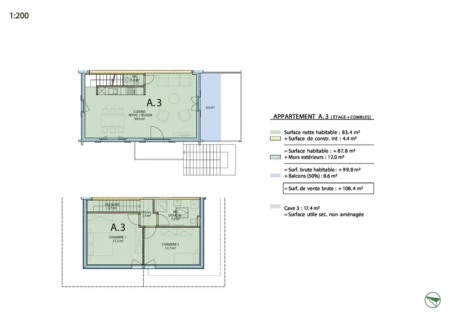 Duplex 3,5 camere luminoso e spazioso Nendaz 4 Vallées - Investimento chiavi in mano - Foto 4 di 6