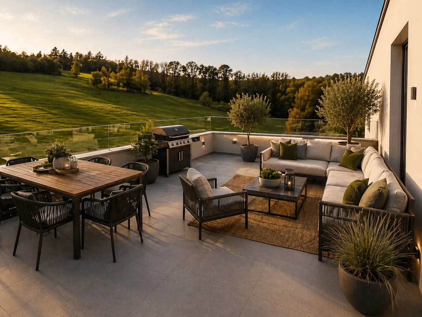 Maison individuelle moderne avec terrasses spacieuses et vue panoramique - Photo 2 sur 2