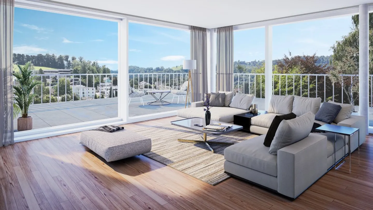 Nouvelle construction : Appartement en attique de 4,5 pièces - Photo 2 sur 7