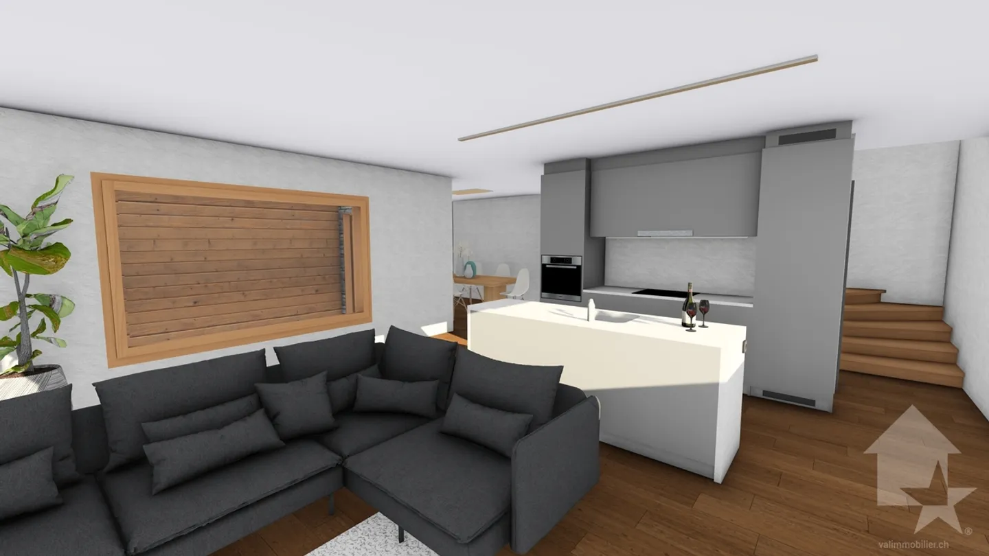 Wunderschönes 4,5-Zimmer-Chalet mit Terrasse und Rasen - Foto 9 von 11