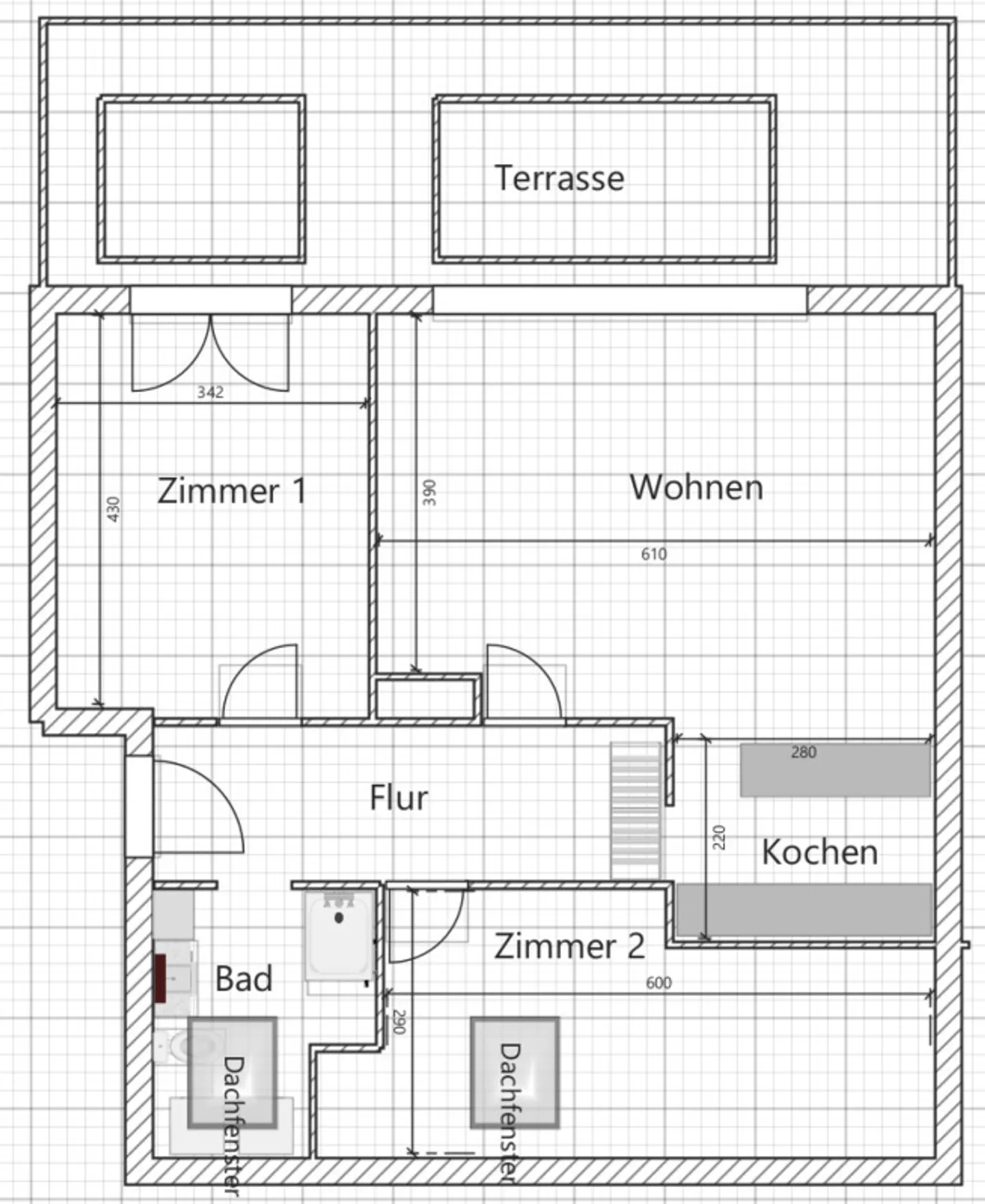 3½-Zimmer-Wohnung mit grosser Terrasse: ideales Renovationsobjekt - Photo 2 of 3