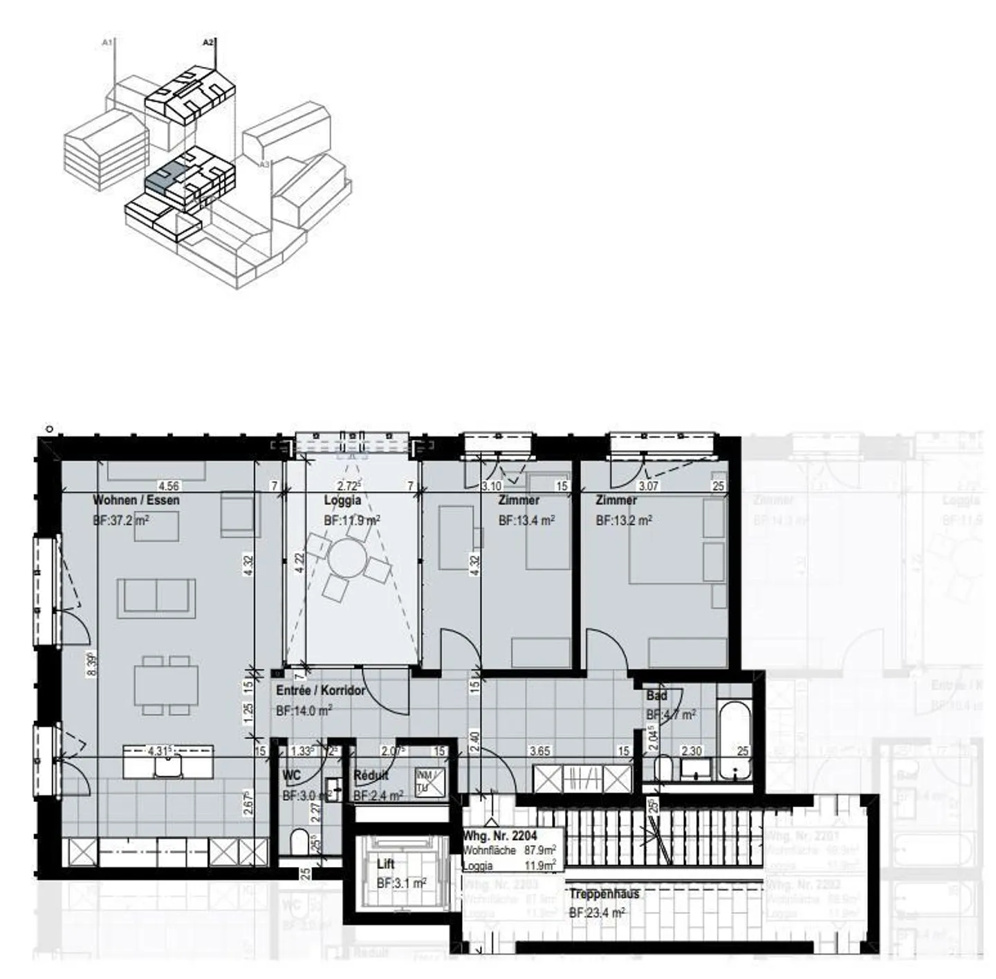 Helle, moderne 3.5-Zi-Whg im Zentrum von Güttingen - Foto 13 von 13