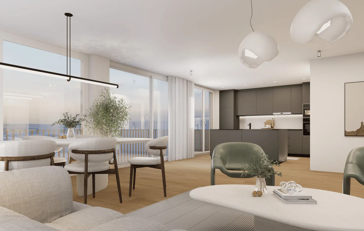 Appartement moderne de 4,5 pièces avec balcon à Zurich - Nouvelle construction 2026 - Photo 2 sur 9