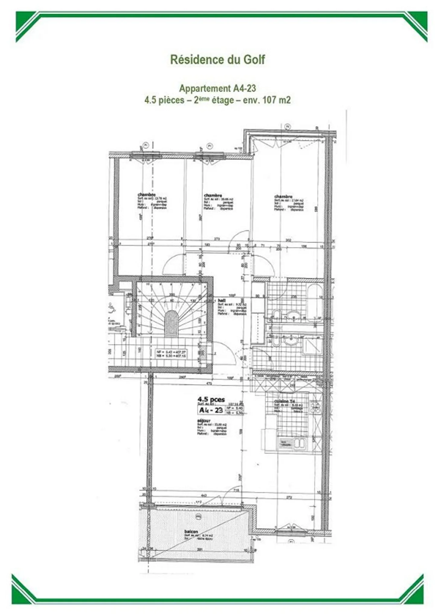 Grand appartement 4,5pcs Lumineux dans un cadre verdoyant avec balcon - Photo 12 sur 12