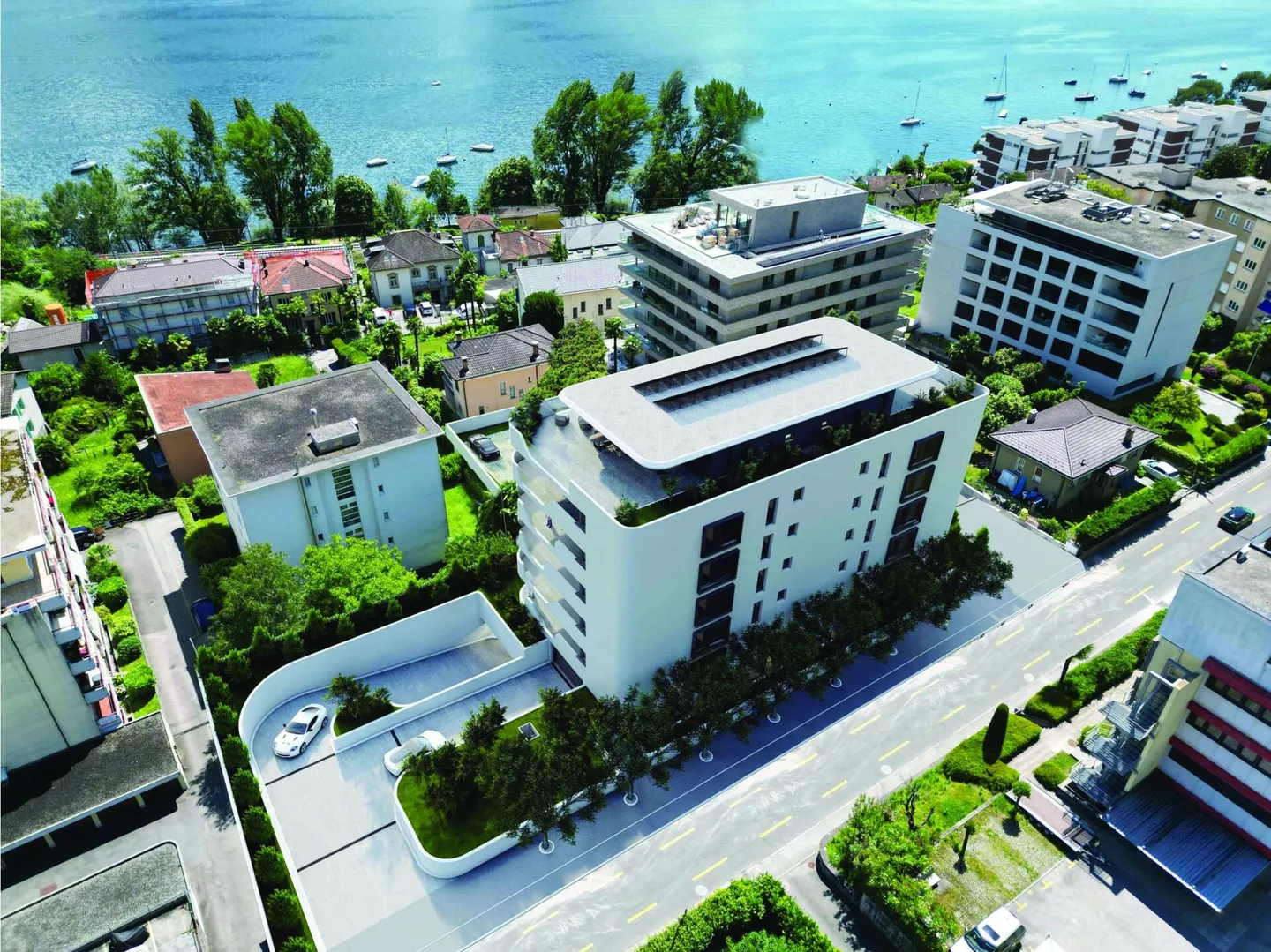 Appartamento moderno di 3,5 locali con ampia terrazza e vista lago - Foto 9 di 10